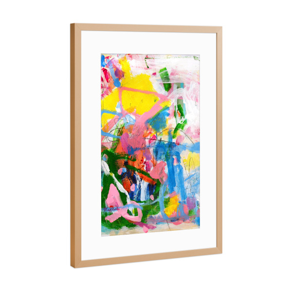 Poster mit Rahmen Kupfer "Marisol Evora - Costa Blanca" artboxONE - Abstrakt - Abstrakt,Lebendig,Leben,Farbe,Farbenfroh,Bunt,Colorful,Abstract