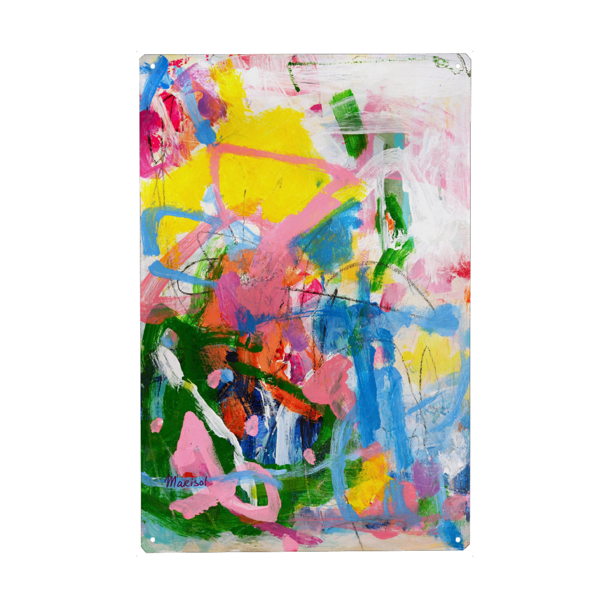 Metall Poster "Marisol Evora - Costa Blanca" artboxONE - Abstrakt - Abstrakt,Lebendig,Leben,Farbe,Farbenfroh,Bunt,Colorful,Abstract - Blechschild