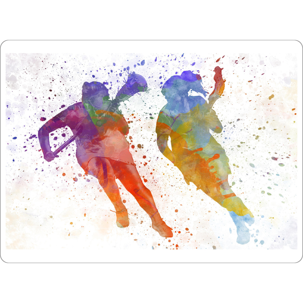 Tischset "Lacrosse Women Players" artboxONE - Sport - Sport,Sports,Color,Illustration,Watercolor,Competition,Lacrosse,Sticks,Ball - Bild sport