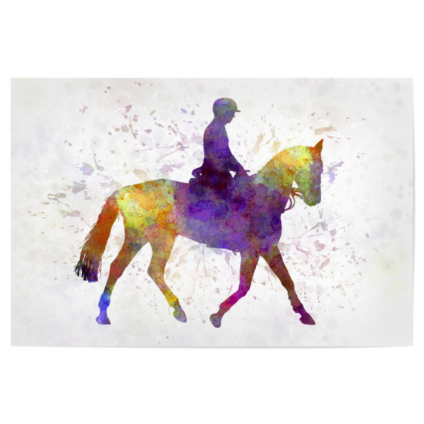 Poster "Horse show in watercolor-d" artboxONE - Sport