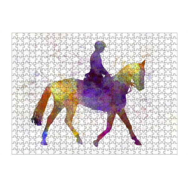 artboxONE Puzzle "Horse show in watercolor-d" artboxONE - Sport