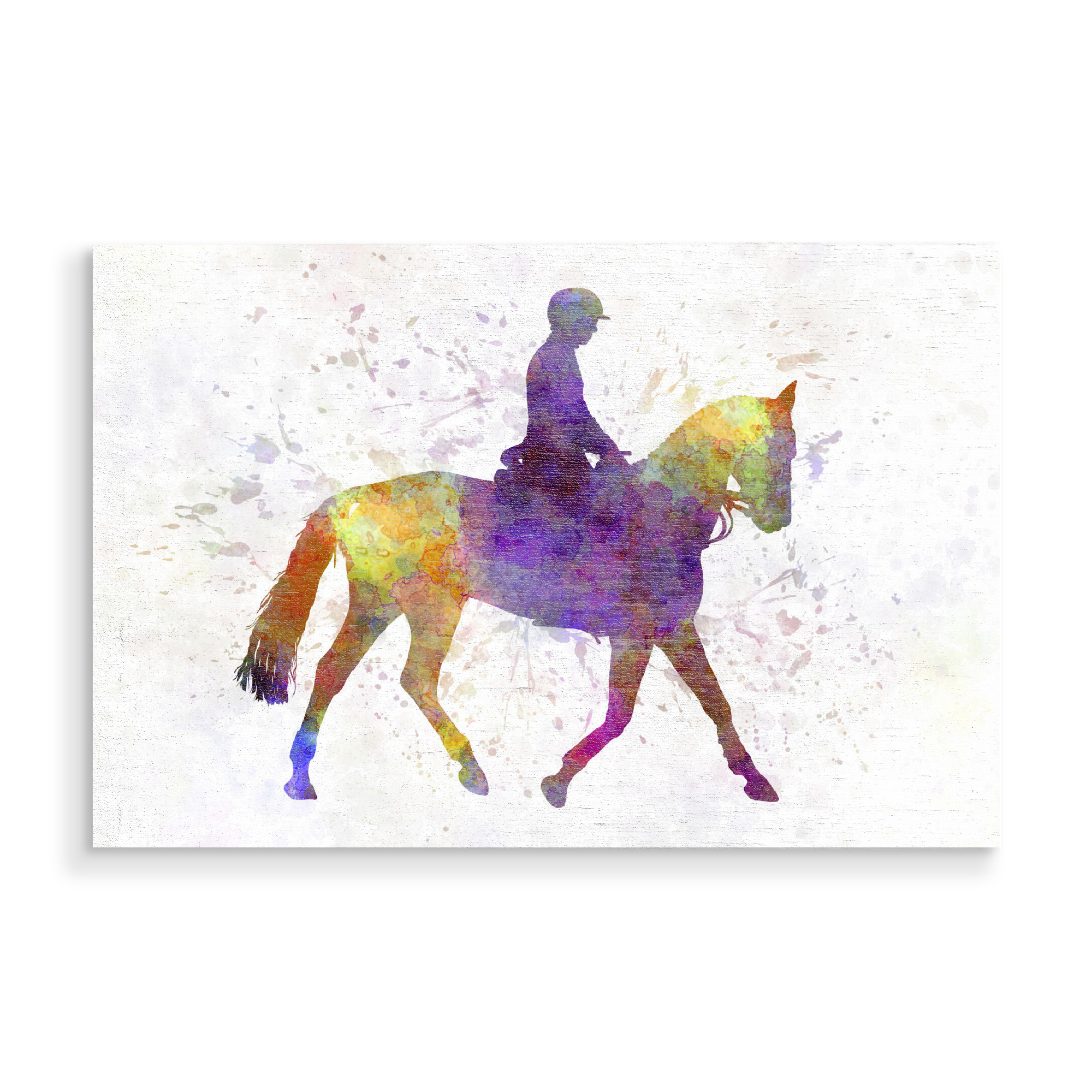 Holzbild "Horse show in watercolor-d" artboxONE - Sport