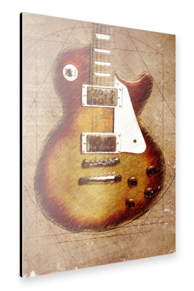 Alu-Dibond "Guitar accoustic" 30x20 cm artboxONE
