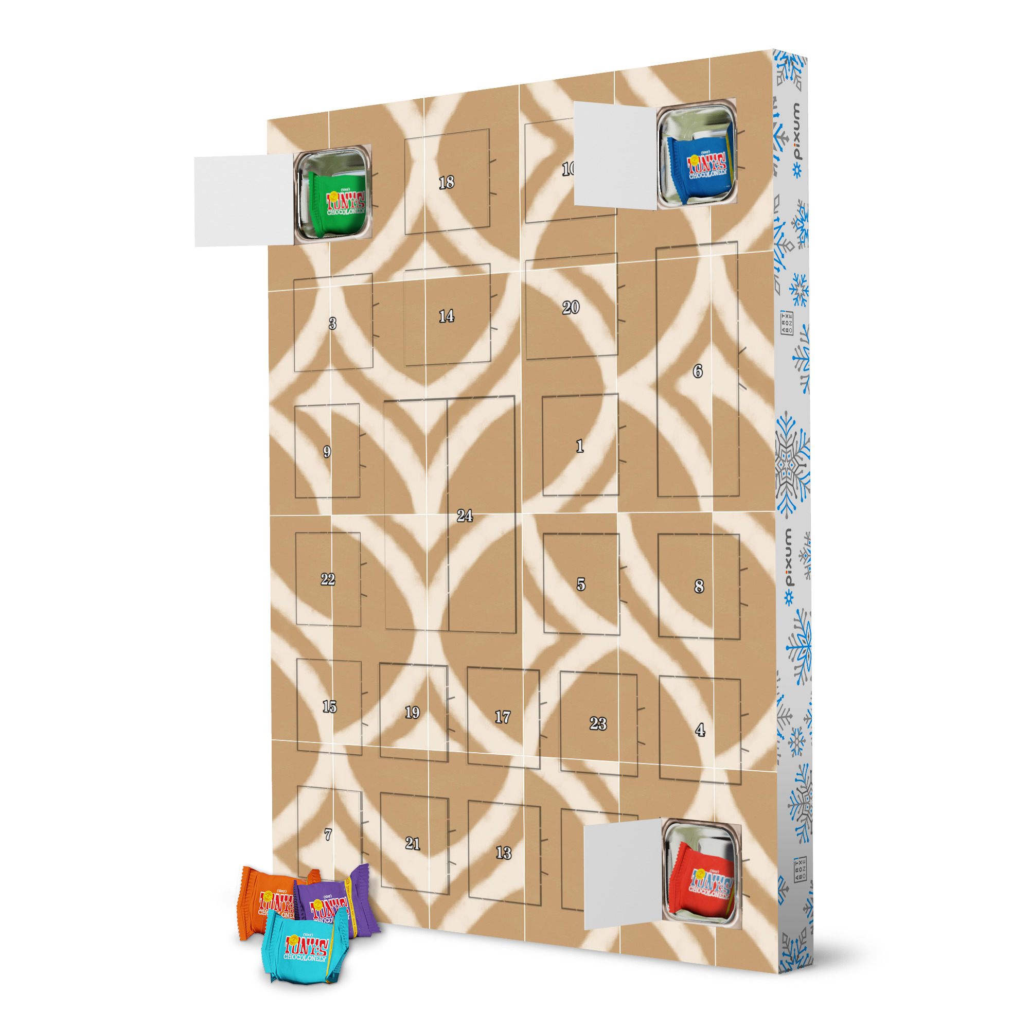 Adventskalender mit Tony's Chocolonely Rustic Sahara Messy Tiles artboxONE Adventskalender Abstrakt