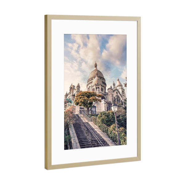 Poster mit Rahmen Gold "The wonder of Montmartre" artboxONE - Städte,Reise,Architektur,Städte / Paris,Reise / Länder