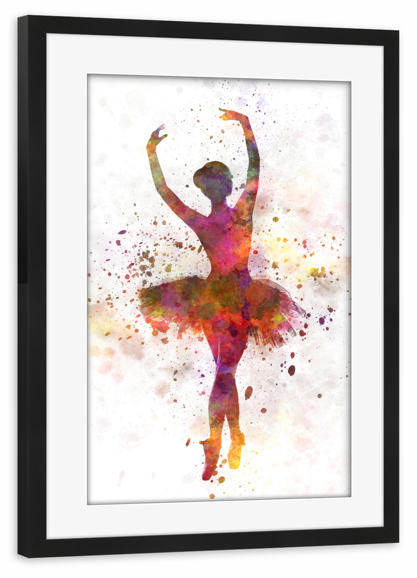 Poster mit Rahmen schwarz "Ballet dancer-n" artboxONE - Sport