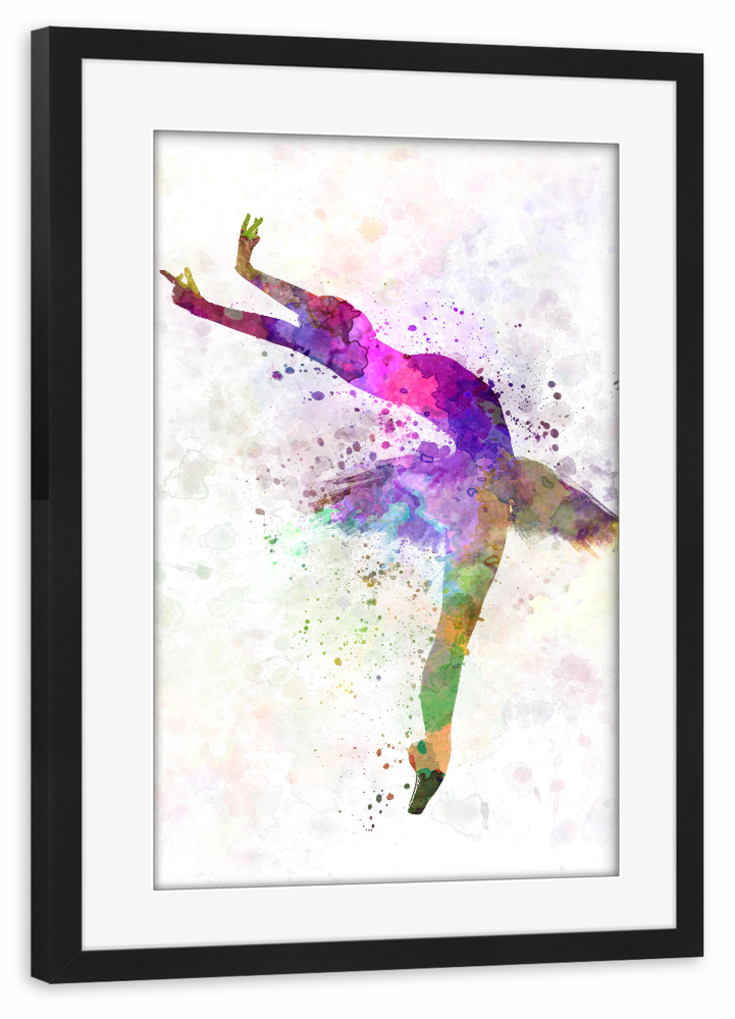 Poster mit Rahmen schwarz "Ballet dancer-i" artboxONE - Sport