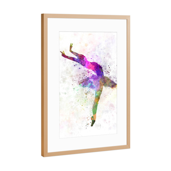 Poster mit Rahmen Kupfer "Ballet dancer-i" artboxONE - Sport