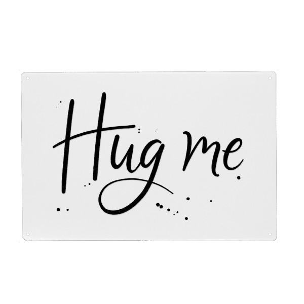 Holzbild "Umarme mich, Liebling" artboxONE - Typografie,Menschen,Liebe,Lustig