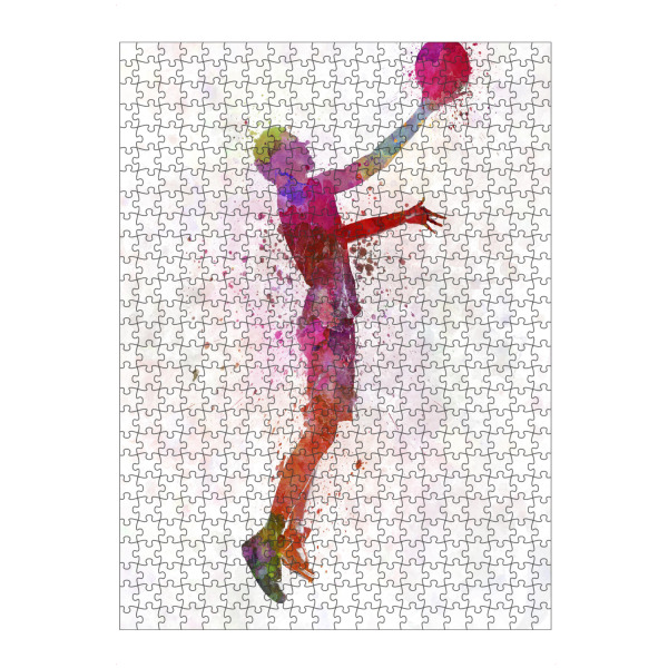 artboxONE Puzzle "Young man basketball player" artboxONE - Sport - Sport,Sports,Color,Illustration,Ball,Basketball,Court,Scorer,Stadium