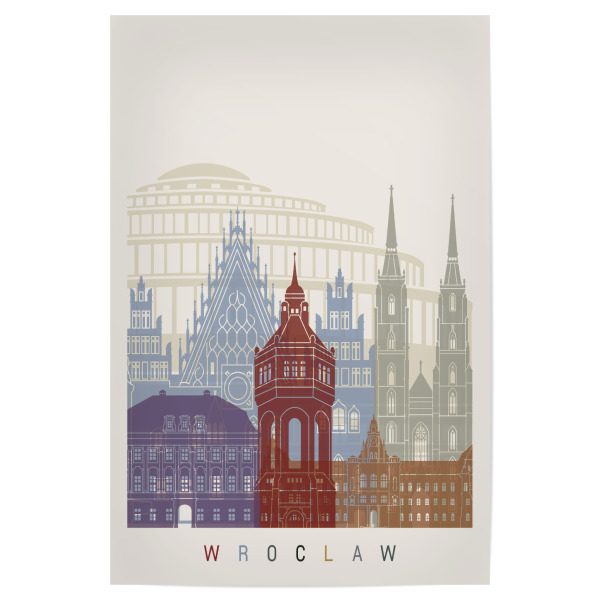 Poster "Wroclaw skyline" artboxONE - Städte,Architektur