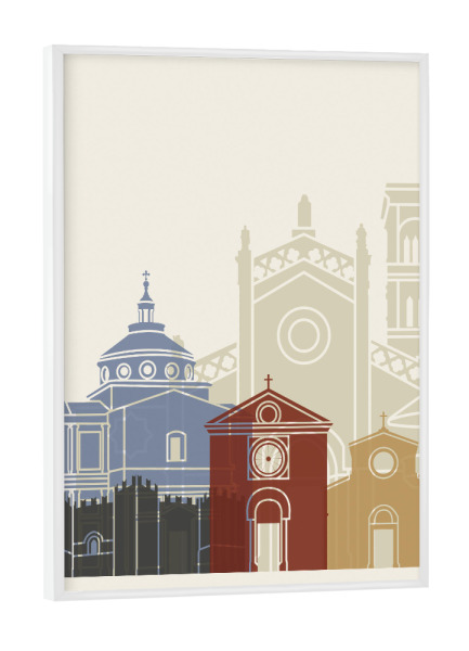 Poster mit weißem Rahmen "Prato skyline" artboxONE - Städte,Architektur