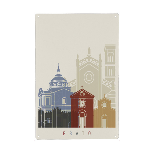 Holzbild "Prato skyline" artboxONE - Städte,Architektur