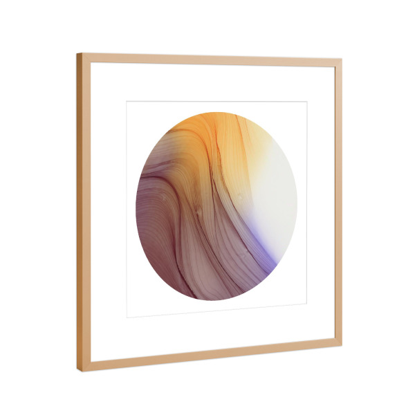 Poster mit Rahmen Kupfer "Night - Light on Waterfall" artboxONE - Abstrakt