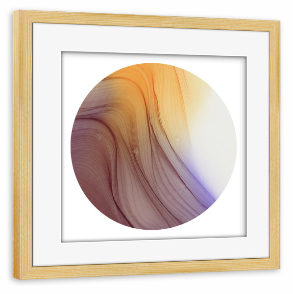 Poster mit Rahmen kiefer "Night - Light on Waterfall" artboxONE - Abstrakt