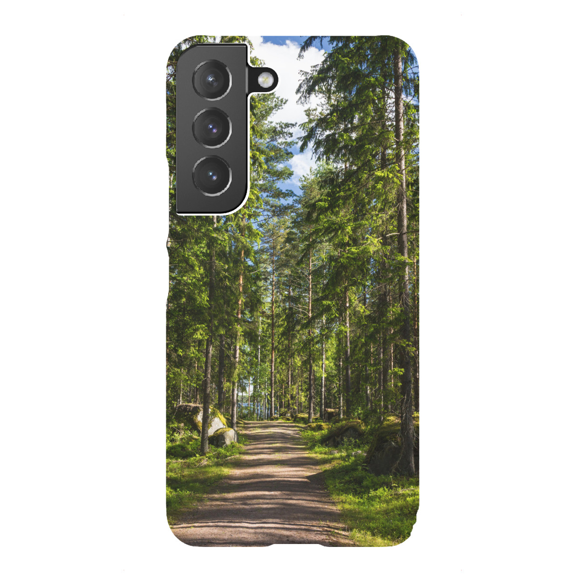 Samsung Galaxy "Sonniger Waldweg in Finnland" Premium-Case Handyhülle artboxONE