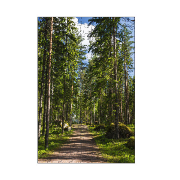 artboxONE Puzzle "Sonniger Waldweg in Finnland" artboxONE - Natur,Reise,Reise / Länder