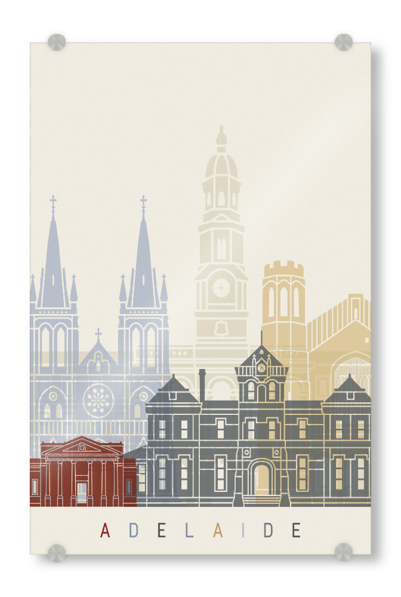 Acrylglasbild "Skyline Adelaide" artboxONE - Städte,Architektur