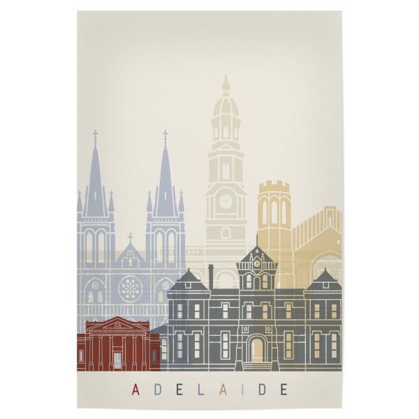 Poster 30x20 cm "Skyline Adelaide" artboxONE - Städte,Architektur