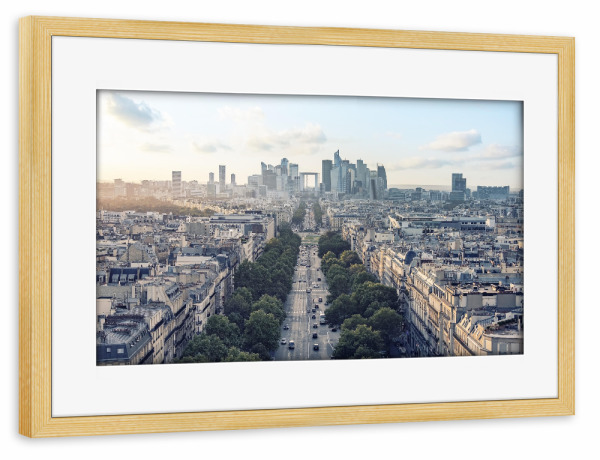 Poster mit Rahmen kiefer "West Paris" artboxONE - Städte,Reise,Architektur,Städte / Paris,Reise / Länder