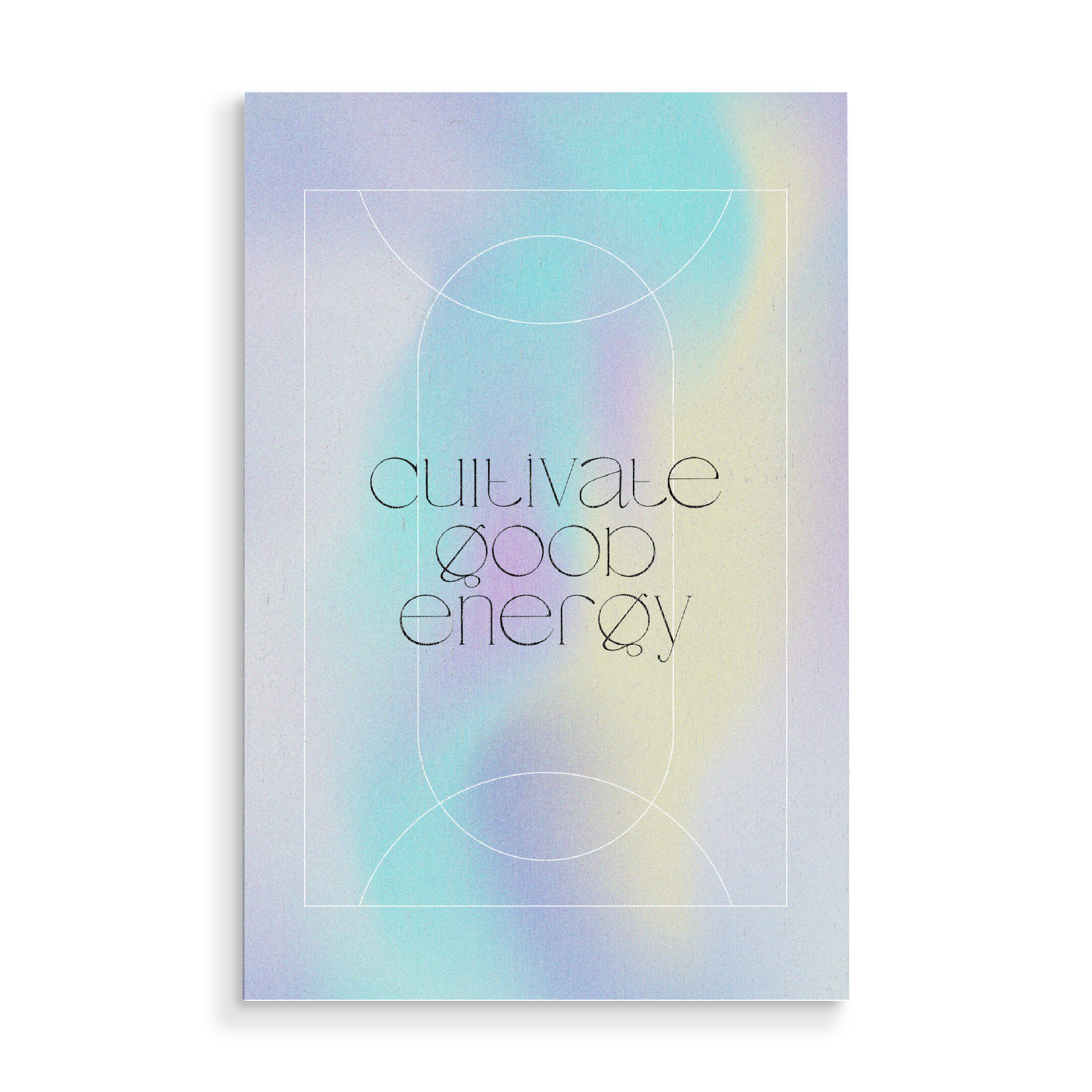 Holzbild "Cultivate Good Energy" artboxONE - Typografie,Abstrakt,Liebe