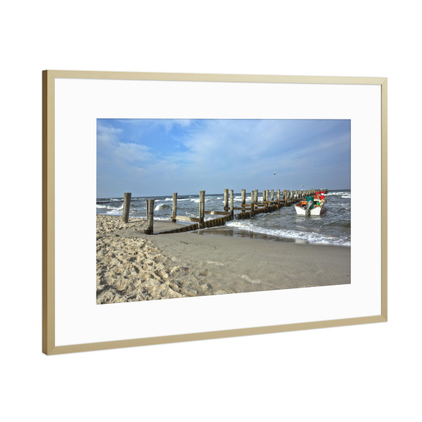 Poster mit Rahmen Gold "Urlaubimpressionen" artboxONE - Natur,Reise,Reise / Strand und Meer,Reise / Länder