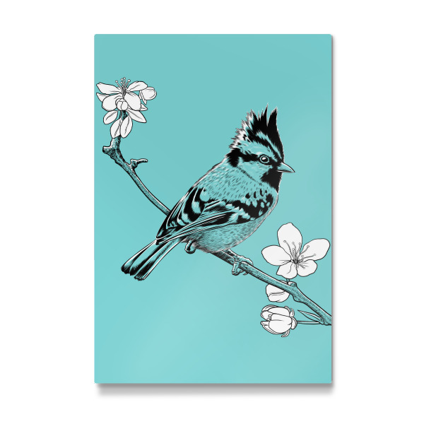 Galerie-Print "Crested Sparrow on a branch" 30x20 cm artboxONE
