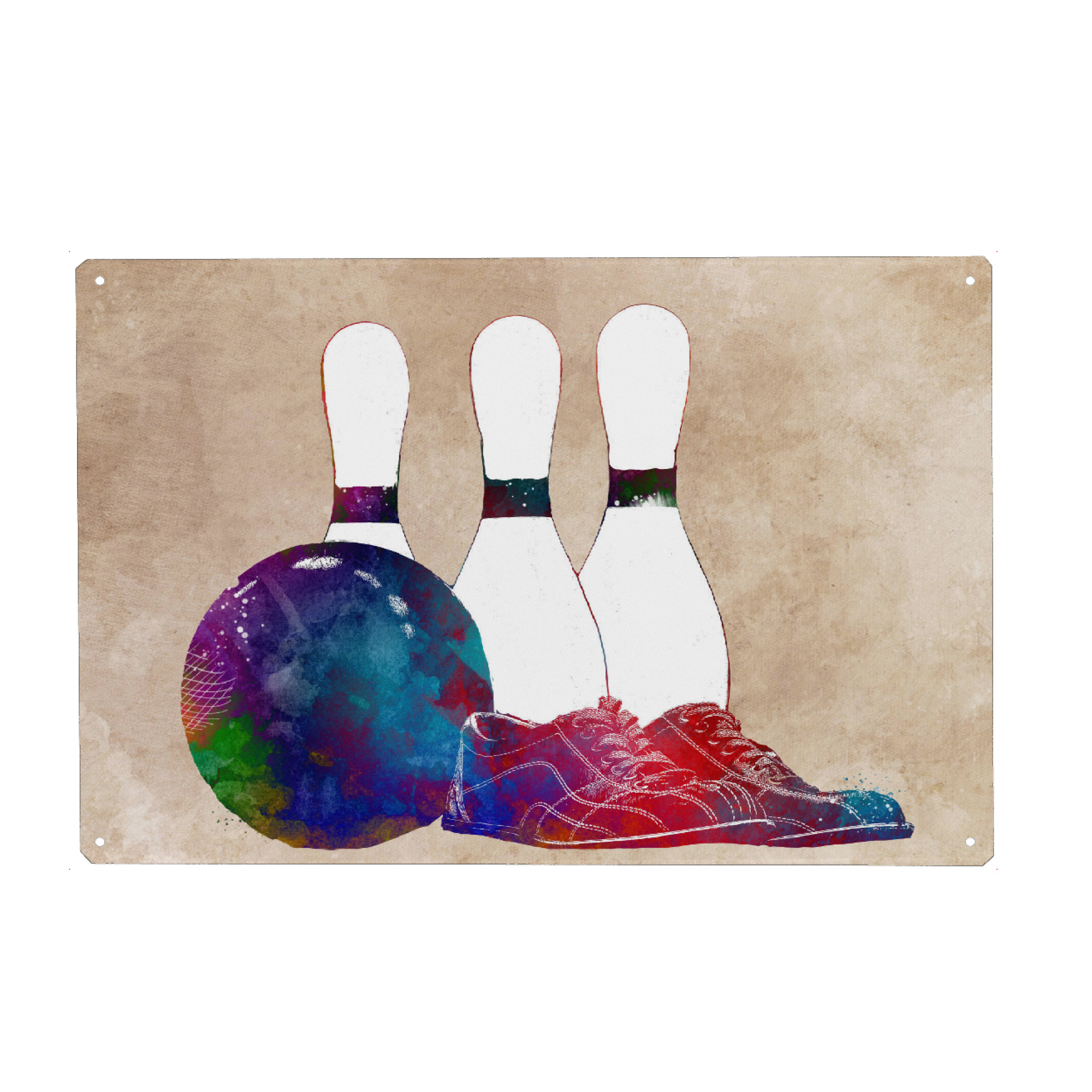 Holzbild "Bowling sport" artboxONE - Sport - Bowling,Sport,Sports,Skittles,Ball,Bowls,Game