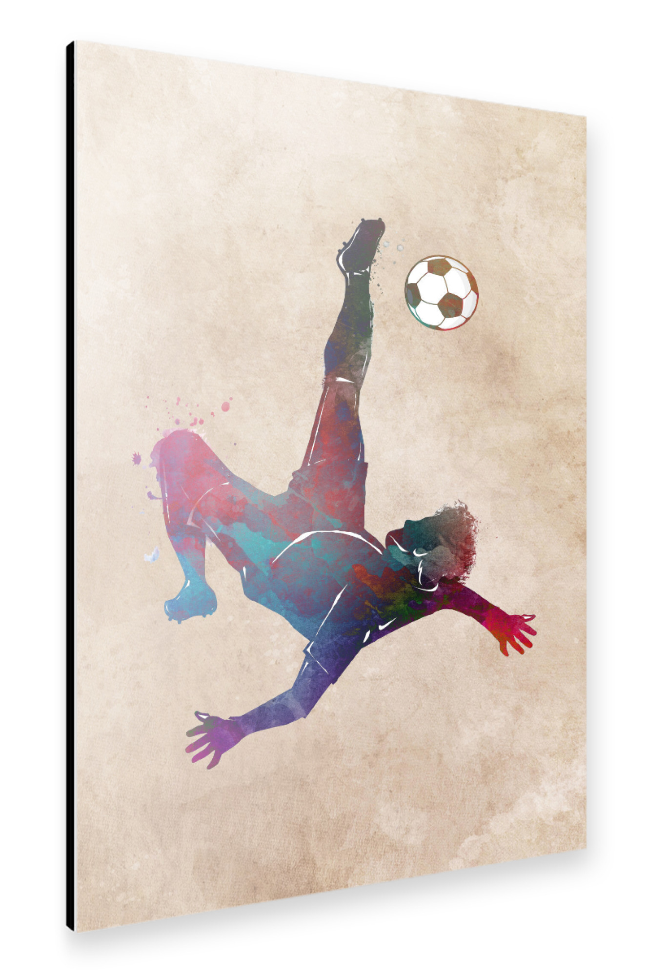 Alu-Dibond "Forward football player" 75x50 cm artboxONE