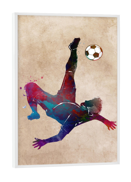 Poster mit weißem Rahmen "Forward football player" artboxONE - Sport,Sport / Fußball