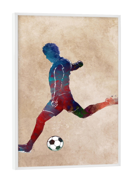 Poster mit weißem Rahmen "Football art" artboxONE - Sport,Sport / Fußball