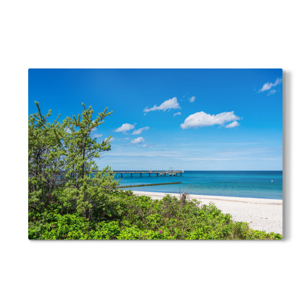 Galerie-Print "Baum, Strand und Seebrücke" 30x20 cm artboxONE