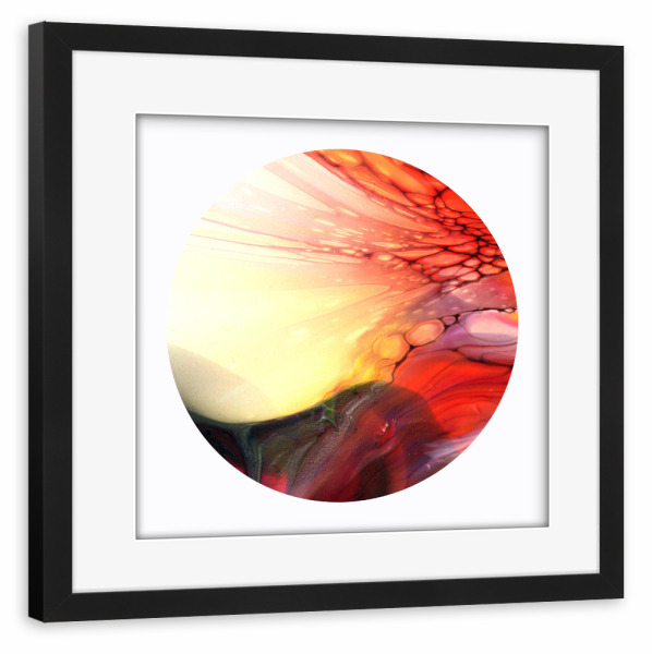 Poster mit Rahmen schwarz "Warm and black - Art" artboxONE - Abstrakt