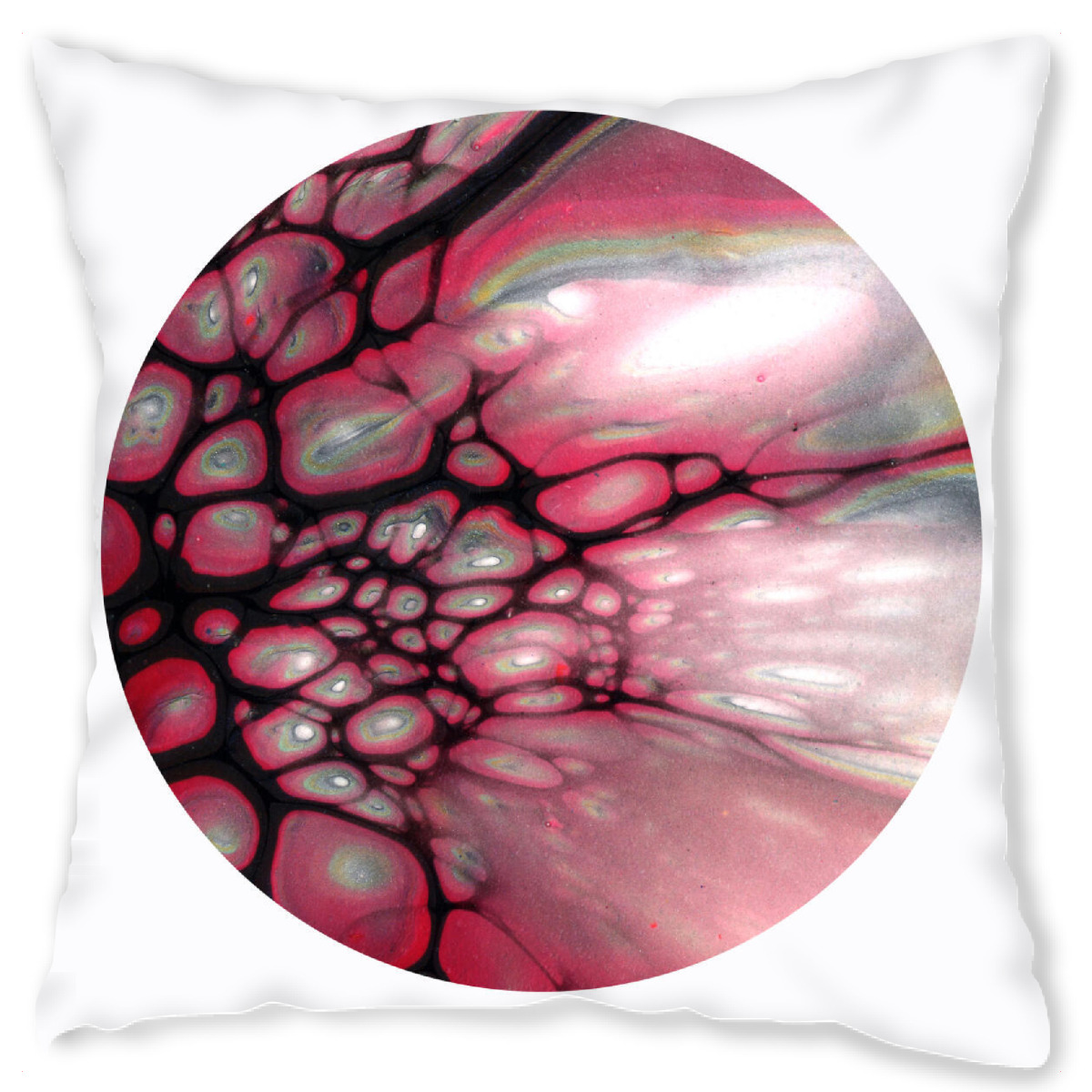 Design-Kissen "White Cells - red" artboxONE - Abstrakt