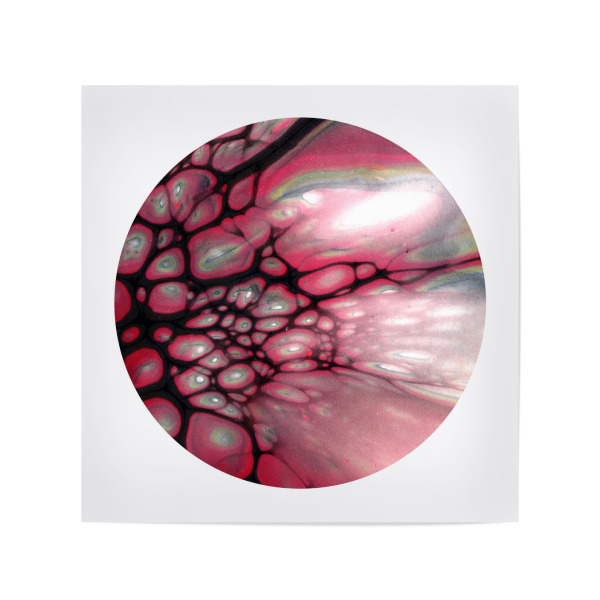 Poster 20x20 cm "White Cells - red" artboxONE - Abstrakt