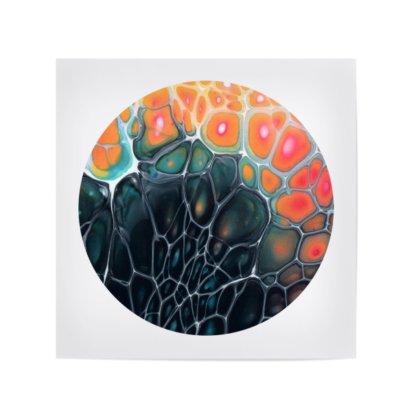 Poster 20x20 cm "Dark and Red Cells" artboxONE - Abstrakt