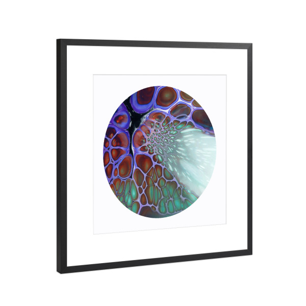 Poster mit Rahmen Schwarz (Metallic) "Dark the Cells - Art" artboxONE - Abstrakt