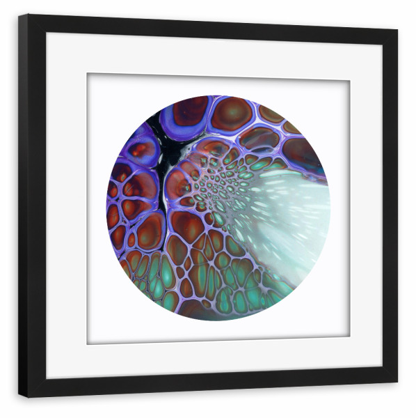 Poster mit Rahmen schwarz "Dark the Cells - Art" artboxONE - Abstrakt