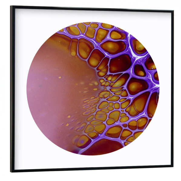 Poster mit schwarzem Rahmen 30x30 cm "Lila Cells - - the Lacings" artboxONE - Abstrakt