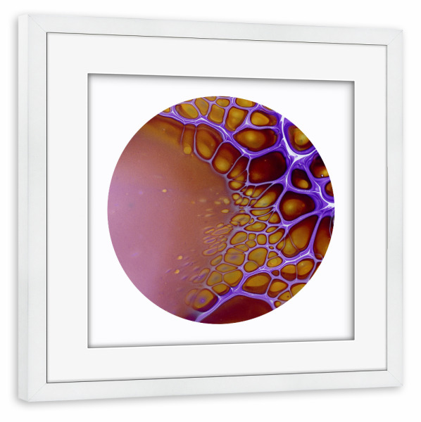 Poster mit Rahmen weiß "Lila Cells - - the Lacings" artboxONE - Abstrakt