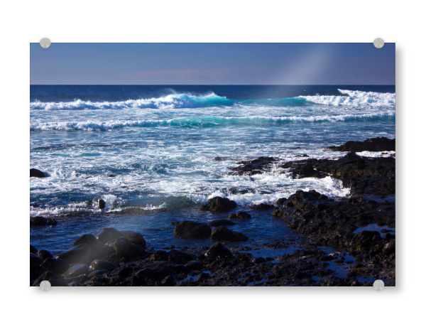 Acrylglasbild "Lavaküste auf Lanzarote" artboxONE - Natur,Reise,Reise / Strand und Meer,Reise / Länder