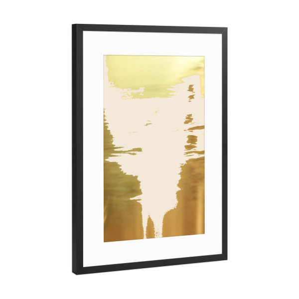 Poster mit Rahmen Schwarz (Metallic) "Blush Gold" artboxONE - Abstrakt - Acrylic,Gold,Blush,Metallic,Exotic,Rose gold,Random,Abstract
