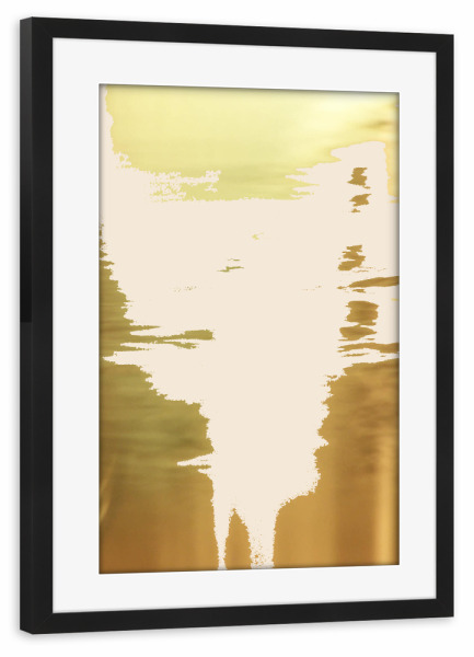 Poster mit Rahmen schwarz "Blush Gold" artboxONE - Abstrakt - Acrylic,Gold,Blush,Metallic,Exotic,Rose gold,Random,Abstract