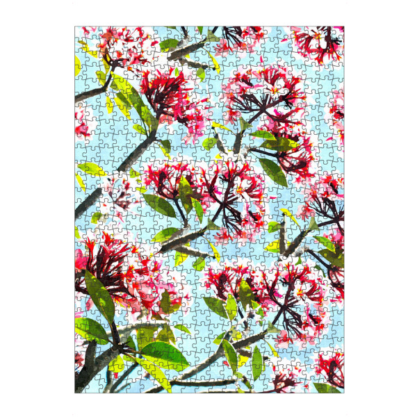 Puzzle Ravensburger "Frangipani Painting" artboxONE - Natur,Floral