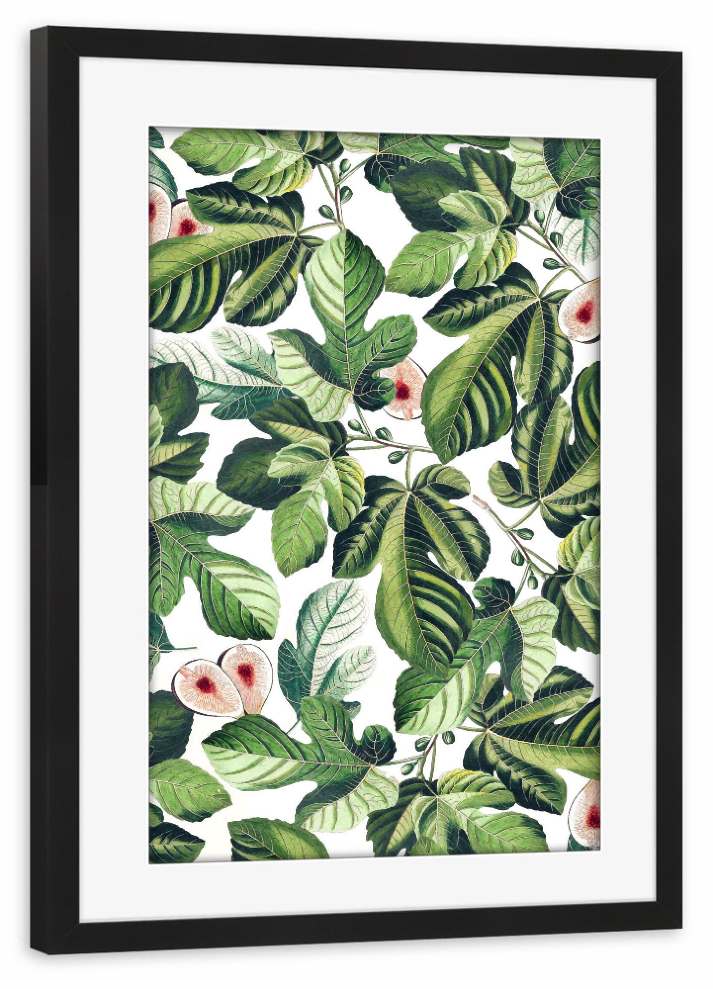 Poster mit Rahmen schwarz "Fig Garden" artboxONE - Natur,Floral