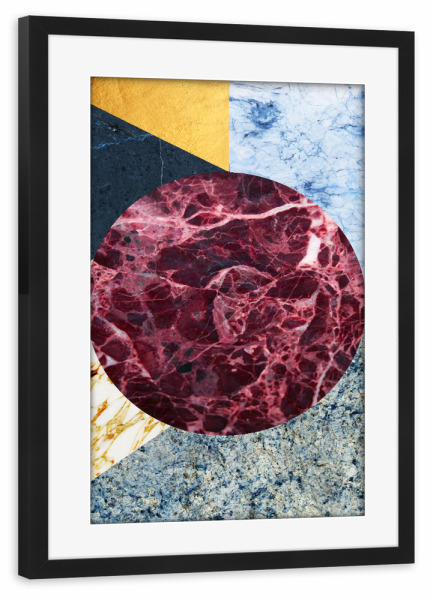 Poster mit Rahmen schwarz "Marble Ecstasy-I" artboxONE - Abstrakt,Geometrie
