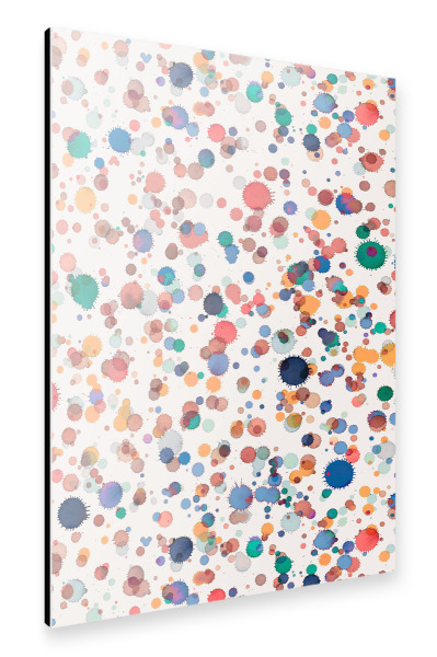 Alu-Dibond "Drops Dots Watercolor Multi" 30x20 cm artboxONE