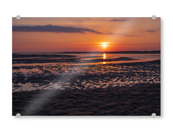 Acrylglasbild "Wattenmeer im Sonnenaufgang" artboxONE - Natur,Reise,Reise / Strand und Meer