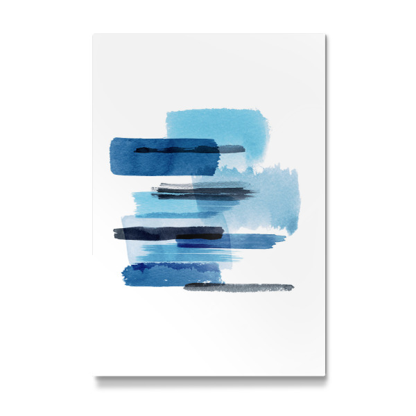 Galerie-Print "Marine Stripes Blue Watercolor" 30x20 cm artboxONE