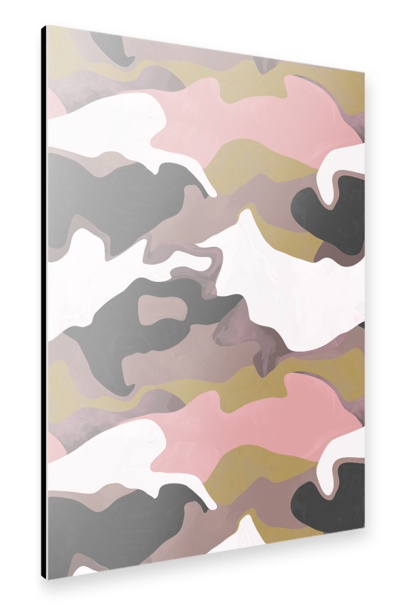 Alu-Dibond "Abstract Camouflage pink" 30x20 cm artboxONE